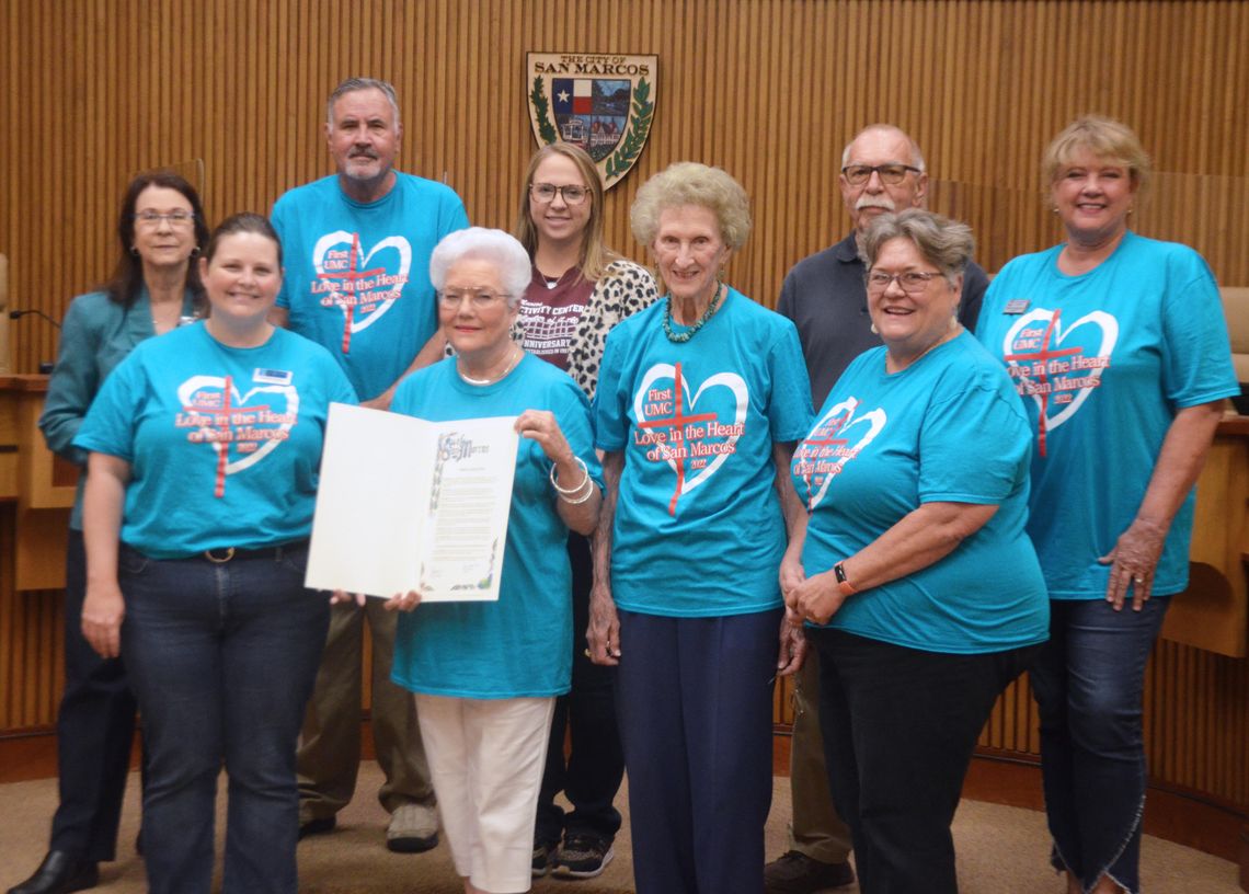 Mayor recognizes First United Methodist Church, Purple Heart Day, administers SMFD oaths of office