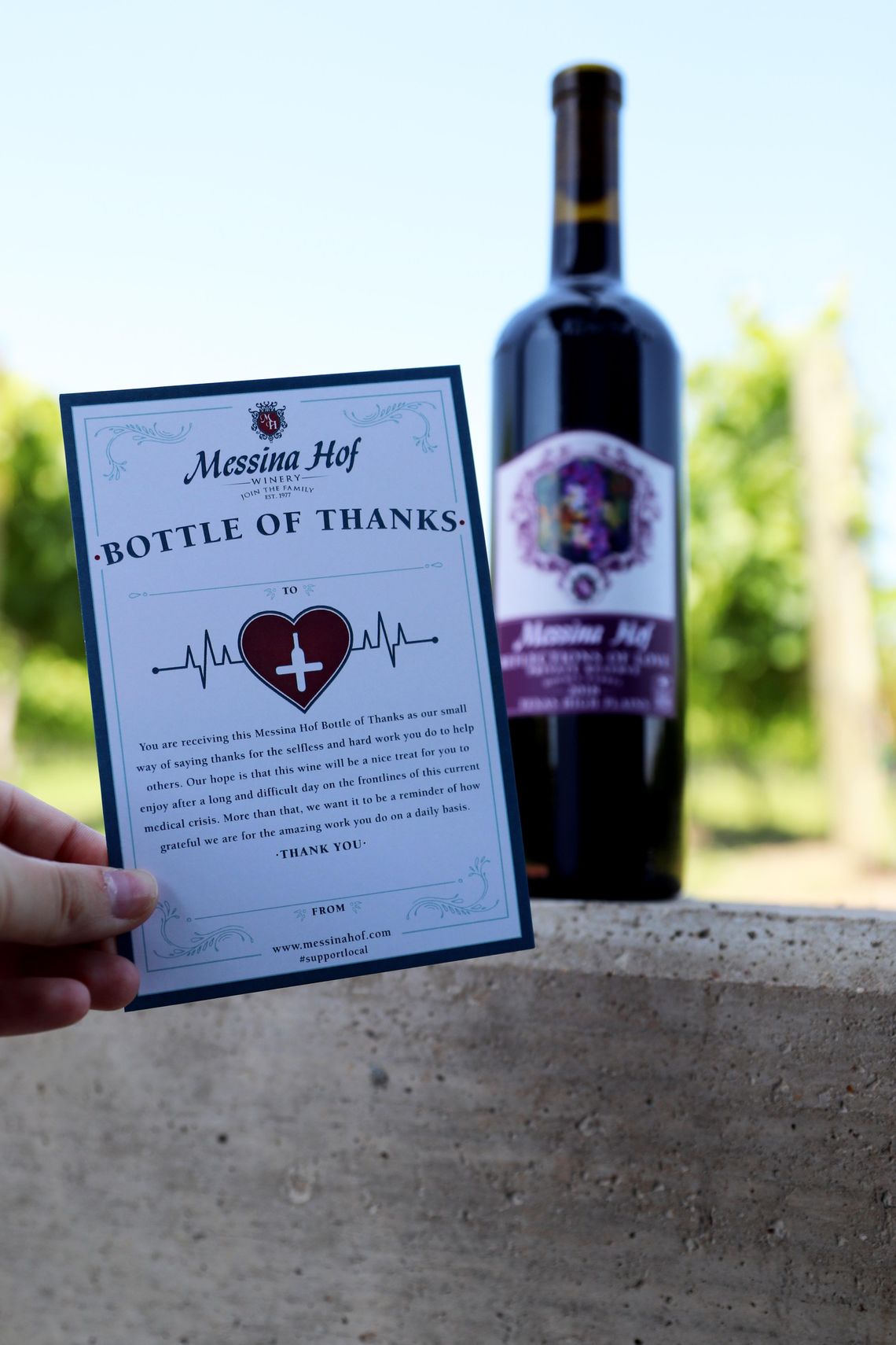 Messina Hof launches Bottle of Thanks program