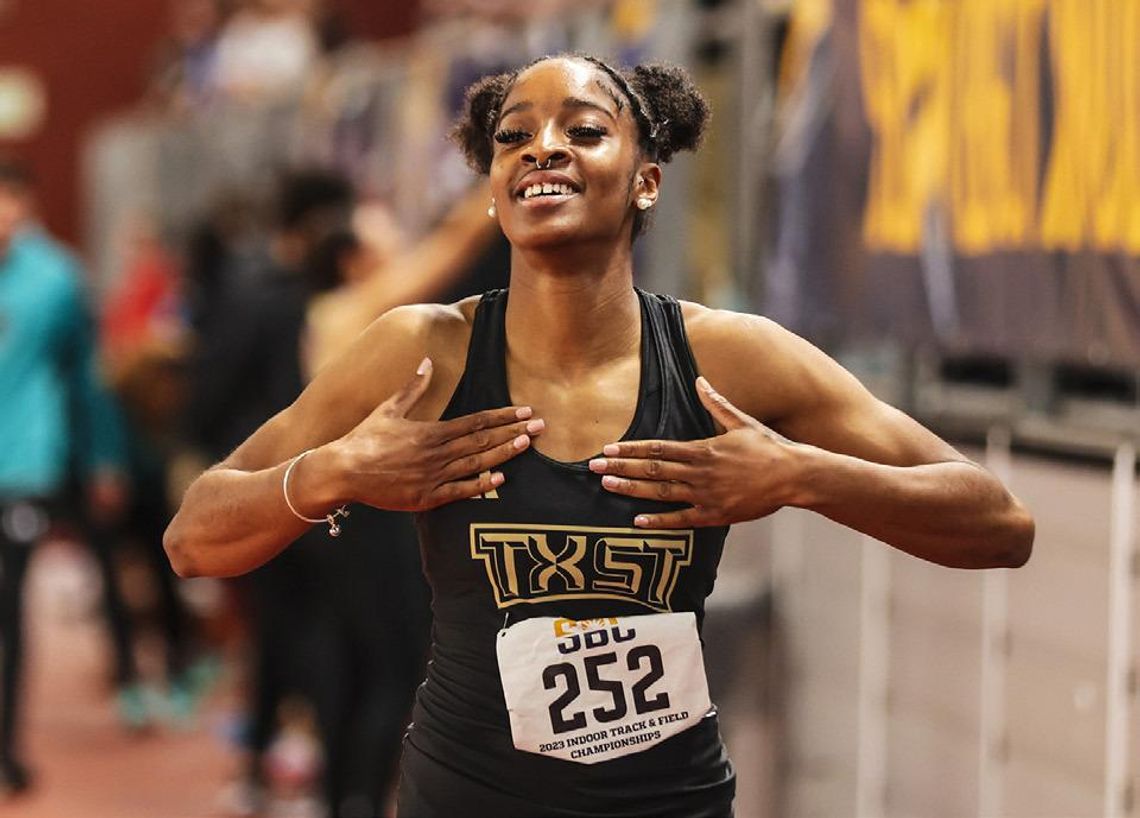 Multiple Texas State Athletes take home gold at the Sun Belt Indoor Championships