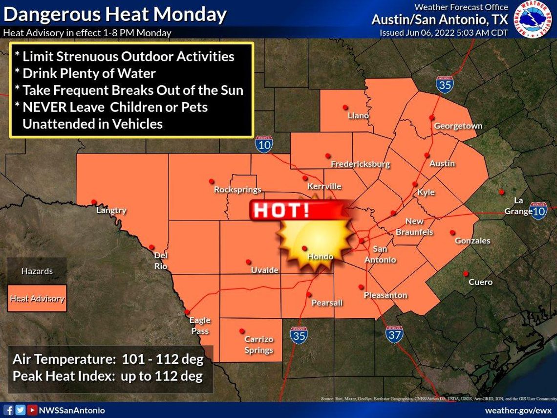 National Weather Service issues heat advisory with 100-degree temperatures in the forecast