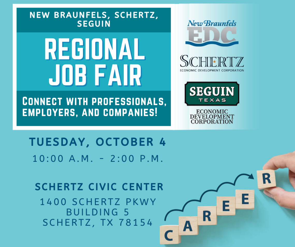 New Braunfels, Seguin, Schertz team up for fall regional job fair