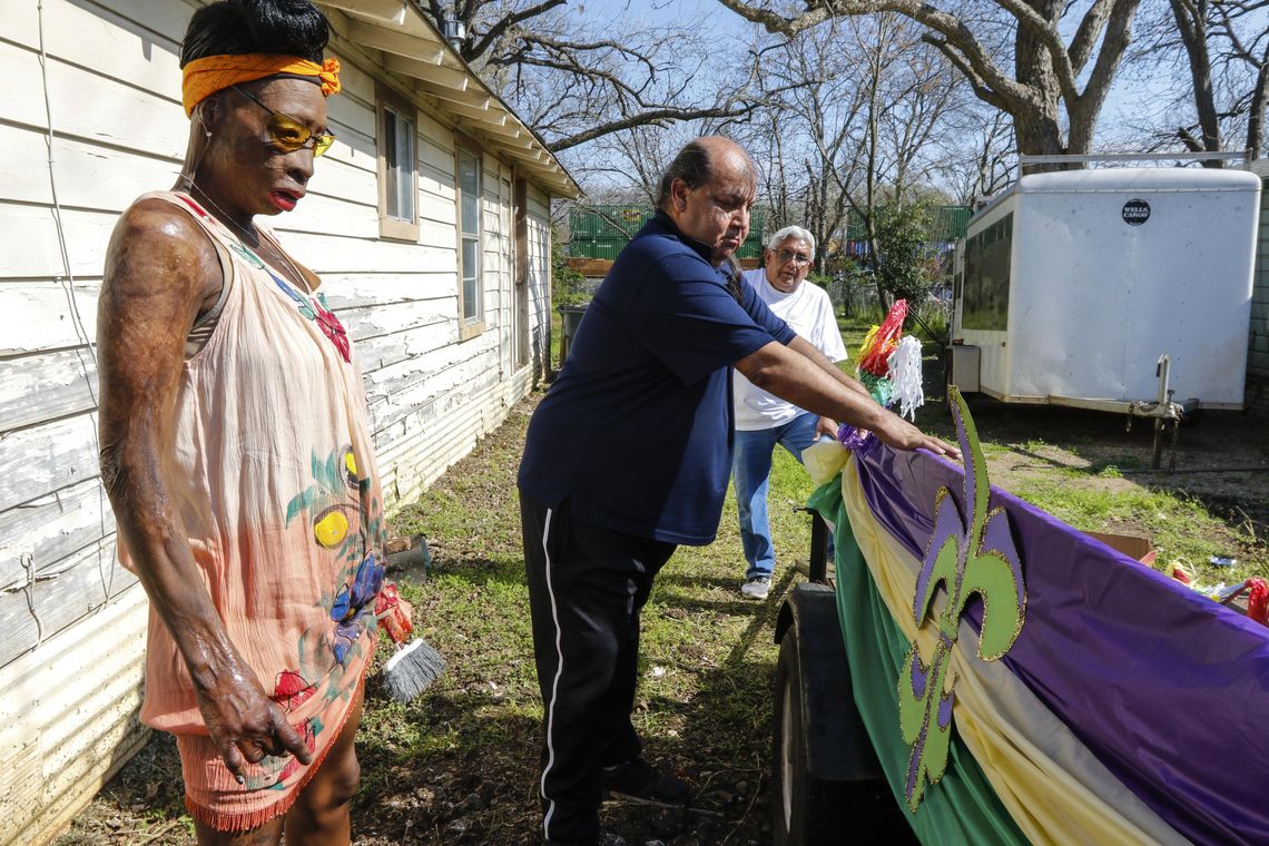 Parade float preparations underway