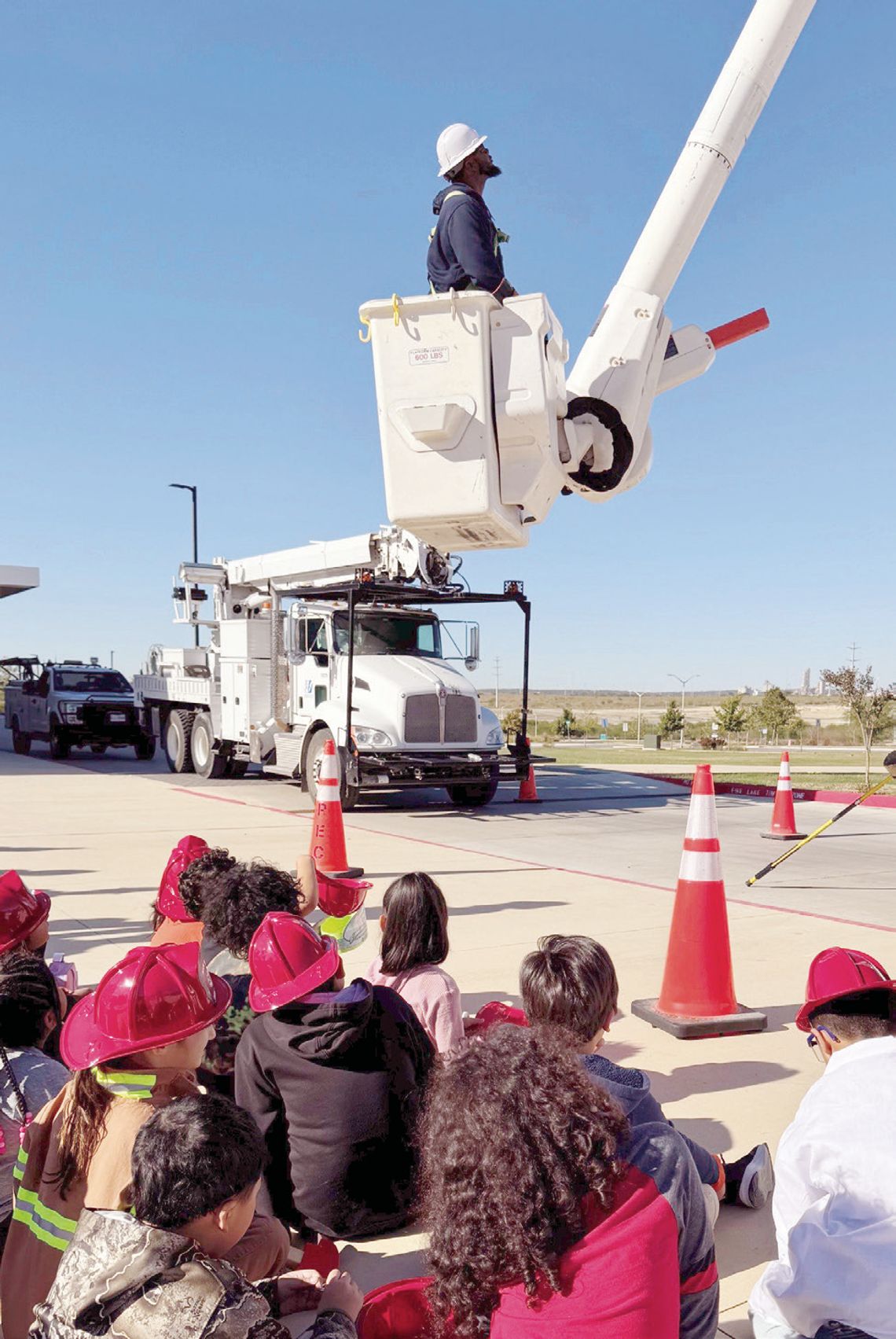 PEC lineworkers Career Day at Rodriguez Elementary