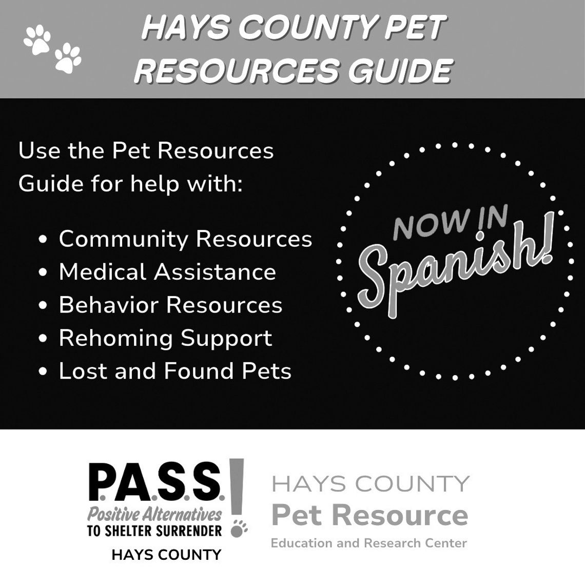 Pet Resources Guide now available in Spanish