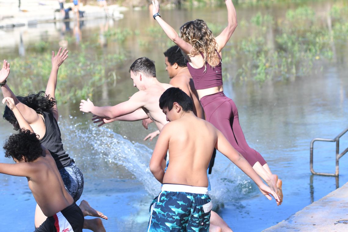 PLUNGING INTO 2021 San Marcos River Plunge New Years Day