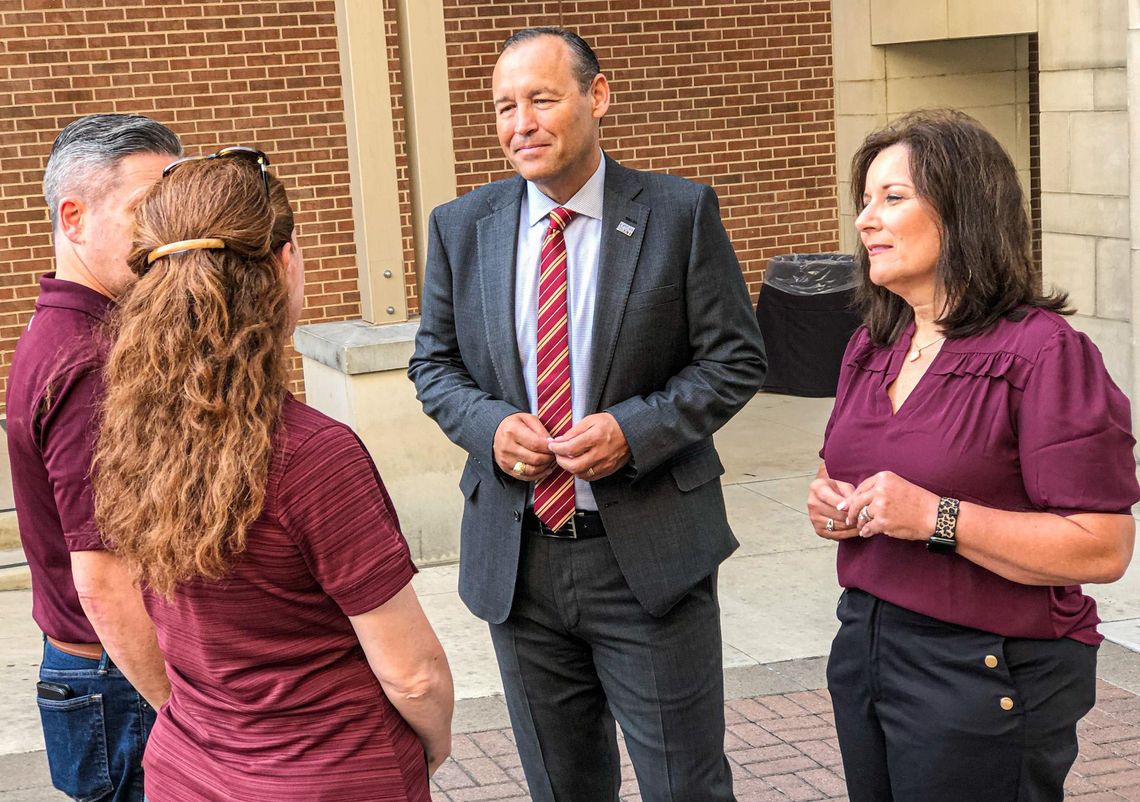 PRESIDENTIAL WELCOME: New TXST president hosts meet and greet during first day on job
