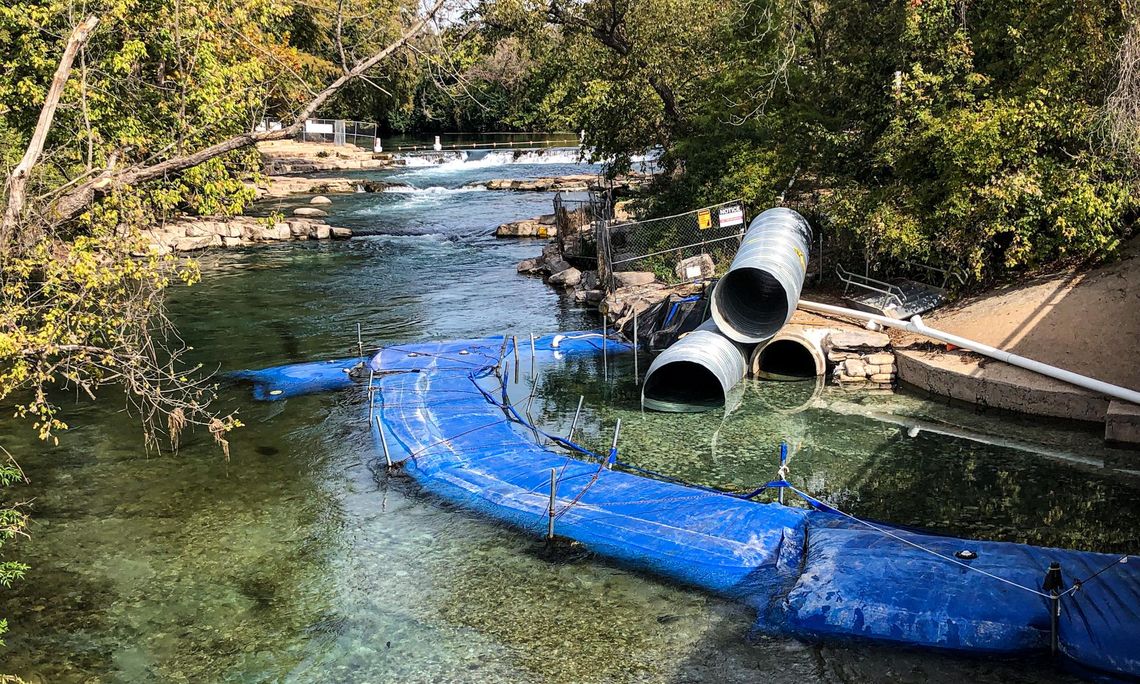 RIVER WORK ONGOING: Maintenance project at Rio Vista Falls underway