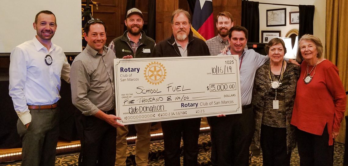 Rotary Club of San Marcos presents grant to School Fuel