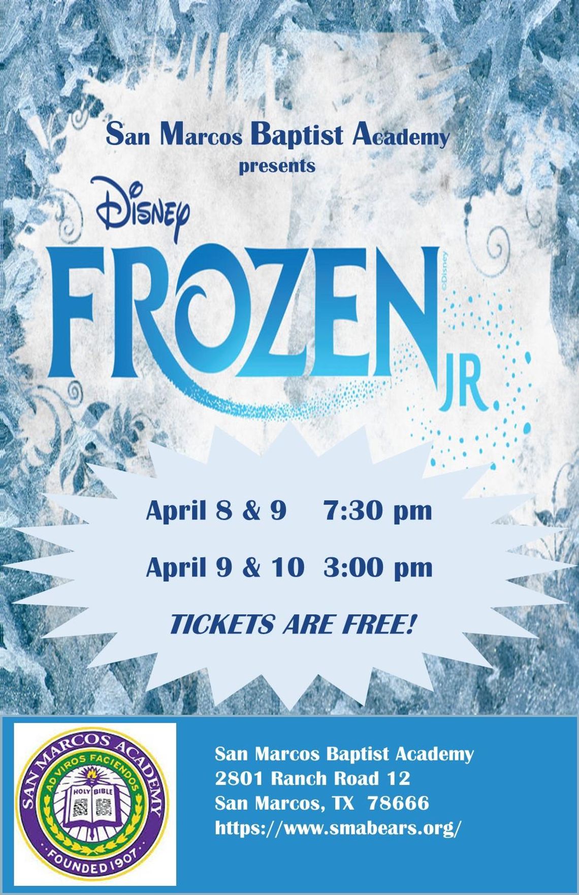 San Marcos Academy to host musical production, Frozen Jr. 