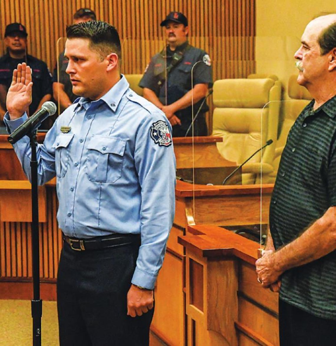 San Marcos firefighters, emergency management personnel sworn in