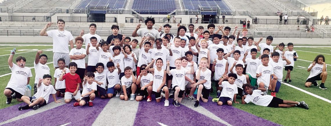 San Marcos kids participate in Rattler Football Camp San Marcos kids participate in Rattler Football Camp