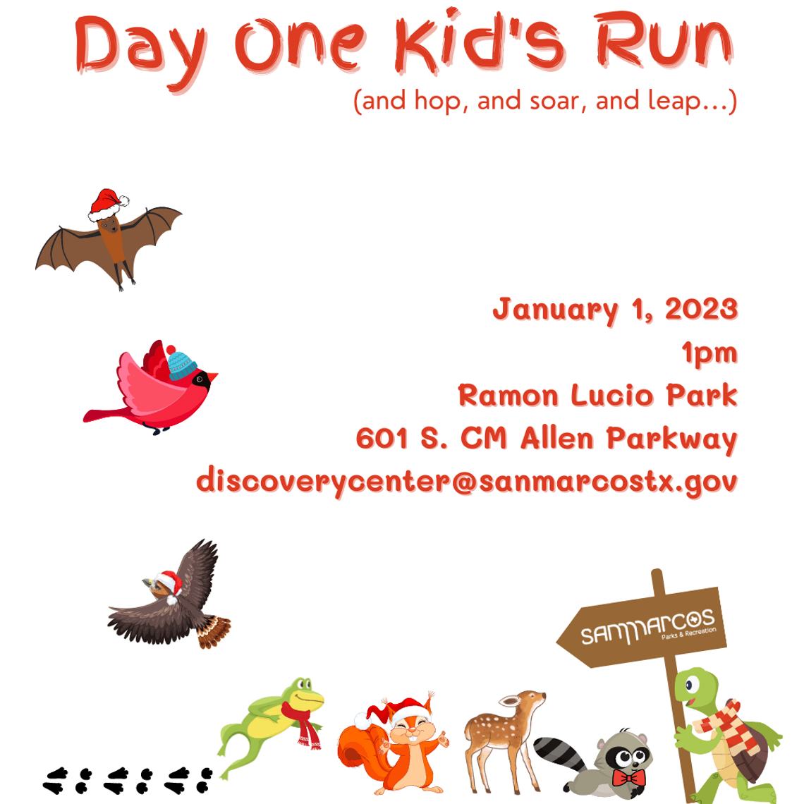 San Marcos Parks and Rec to host 2nd annual ‘Day One Kid’s Run’ 