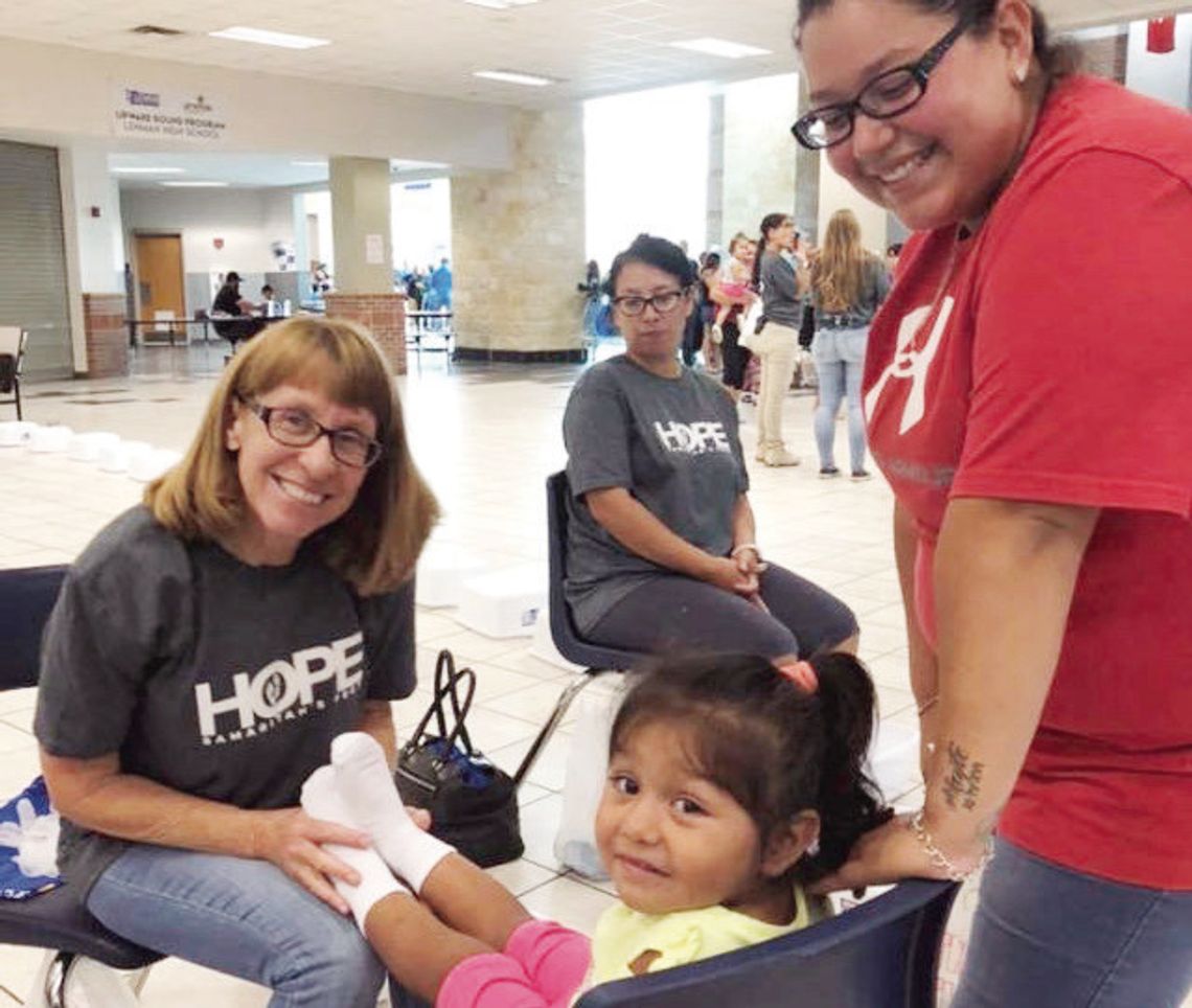 Shoe and school supply drive in Buda