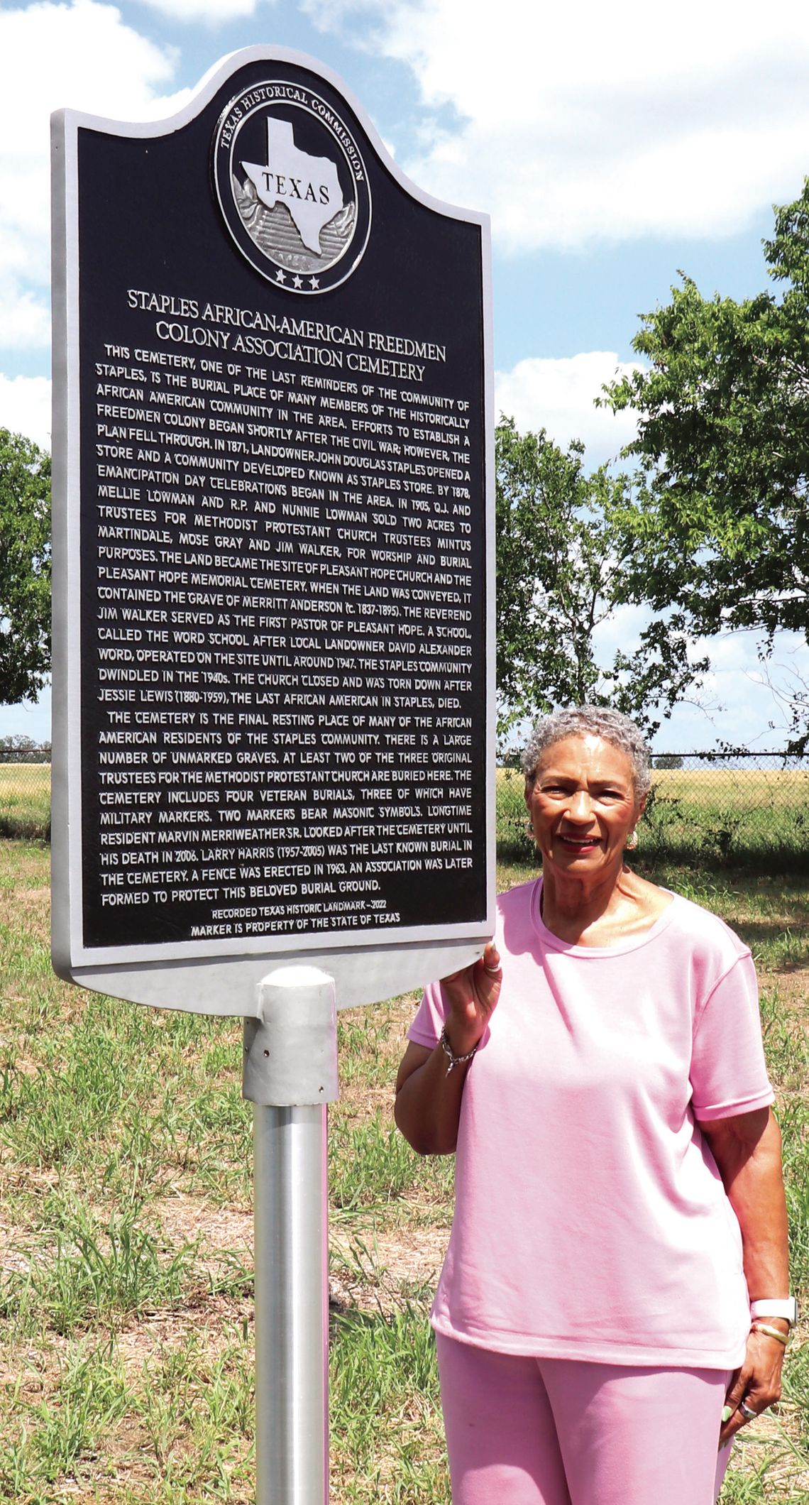Staples African-American Freedmen Colony Association Cemetery (Staples Colored Cemetery) Staples African-American Freedmen Colony Association Cemetery (Staples Colored Cemetery)