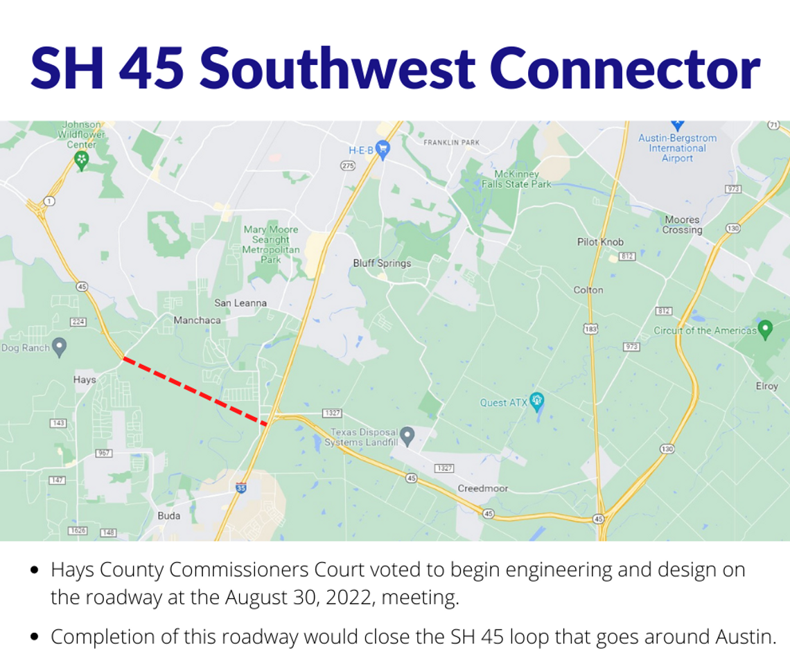State Highway 45 Southwest connector heads into design phase State Highway 45 Southwest connector heads into design phase