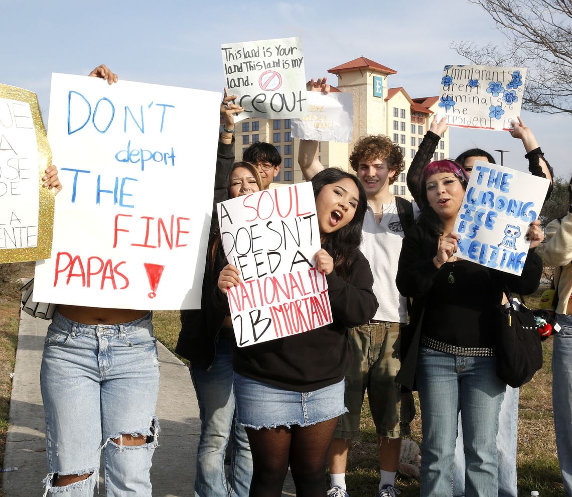 STUDENTS WALK OUT