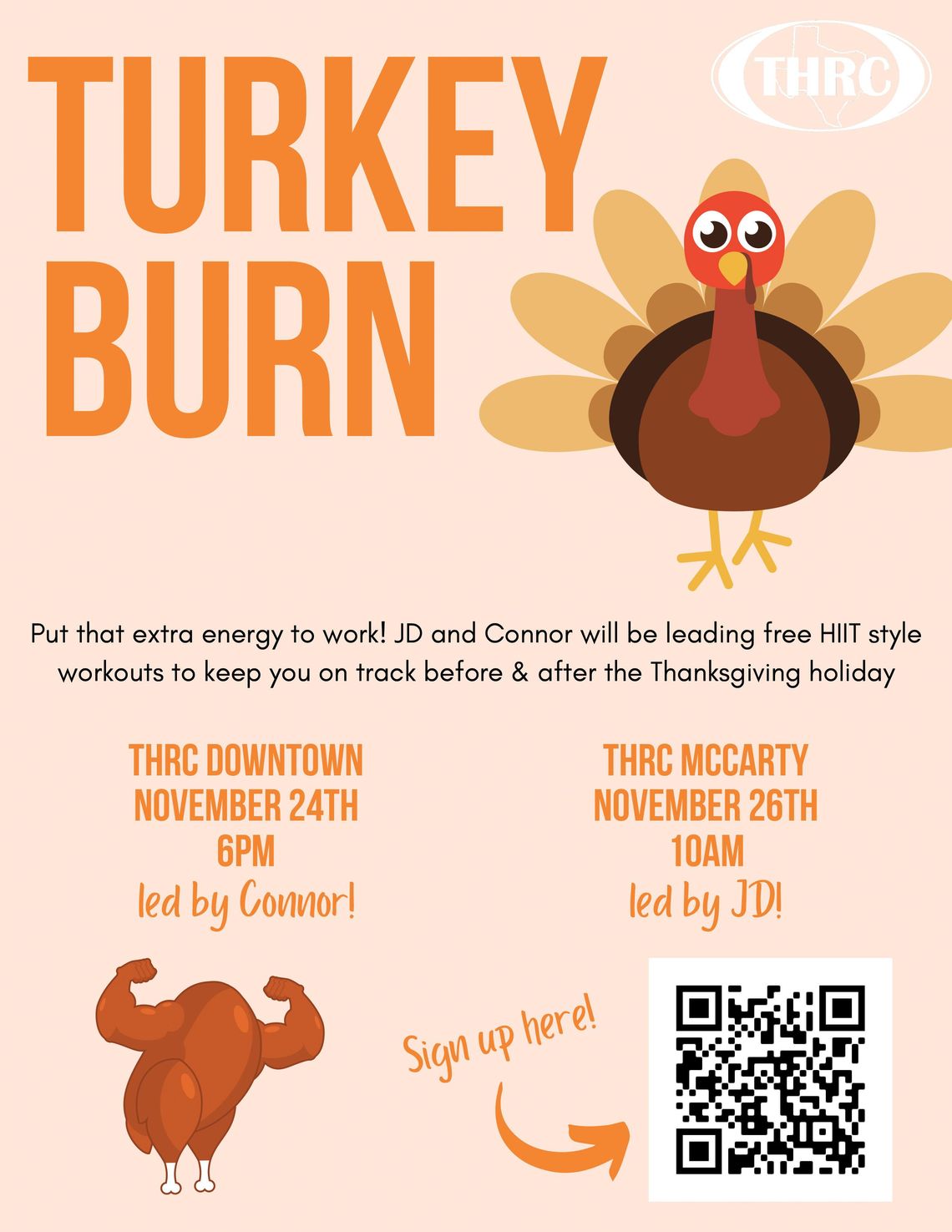 Texas Health & Racquet Club to host Thanksgiving Turkey Burn workouts