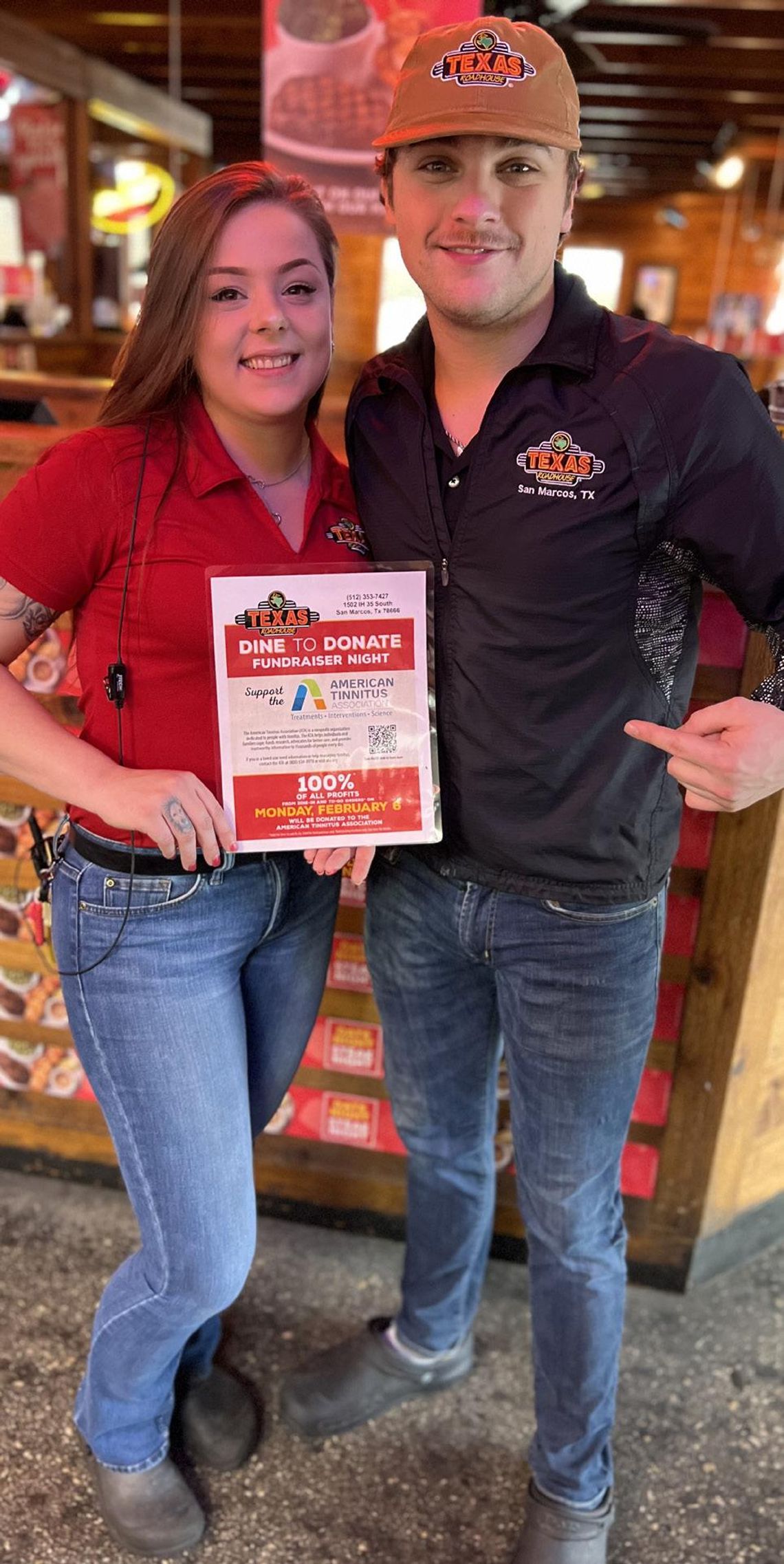 Texas Roadhouse helps raise funds for Tinnitus issues