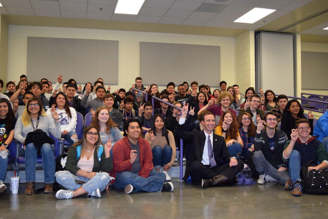 Texas Secretary of State visits San Marcos High