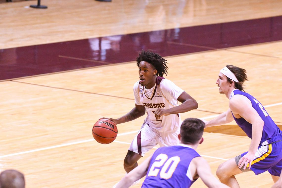 Texas State hangs on late, topples Little Rock on the road