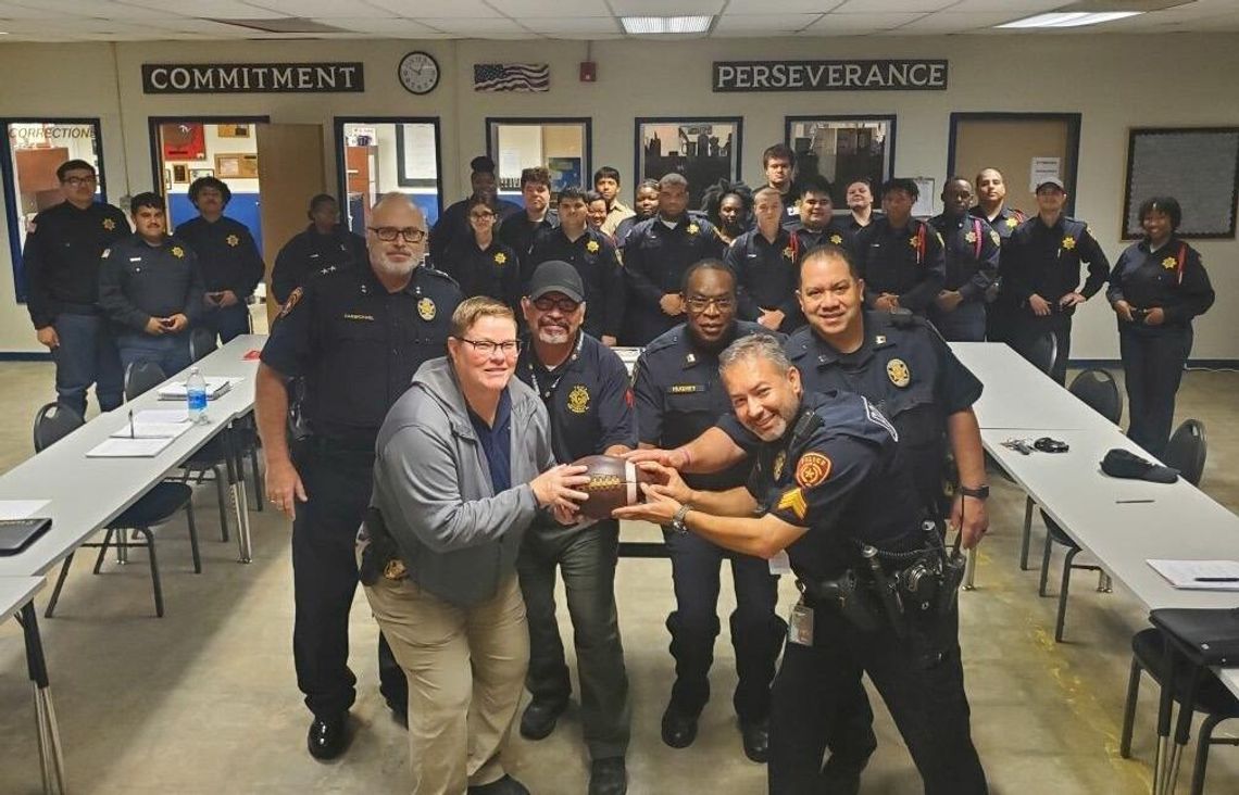 TXST Police 'pass the ball' at Gary Job Corps