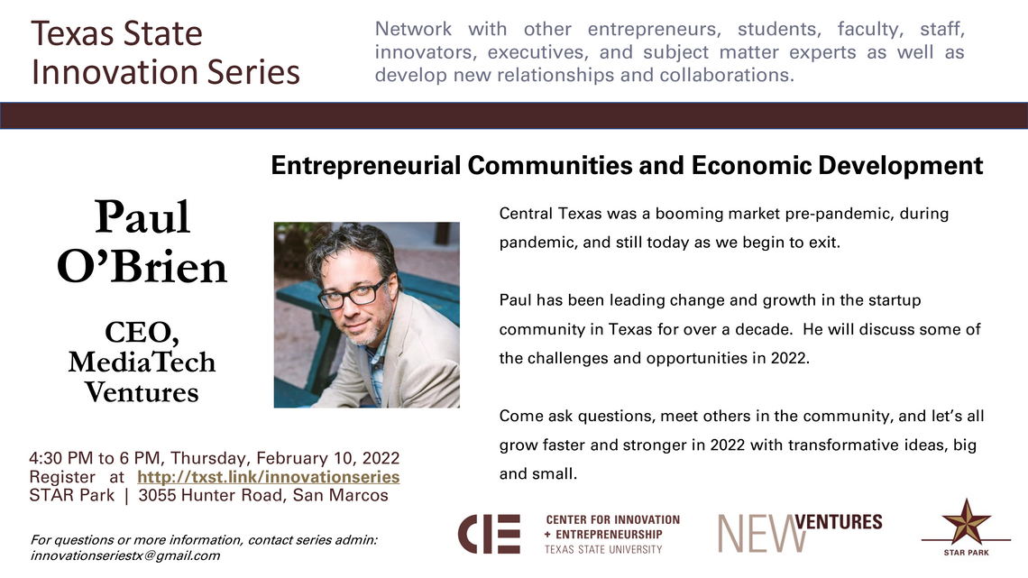 TXST to host monthly innovation series 