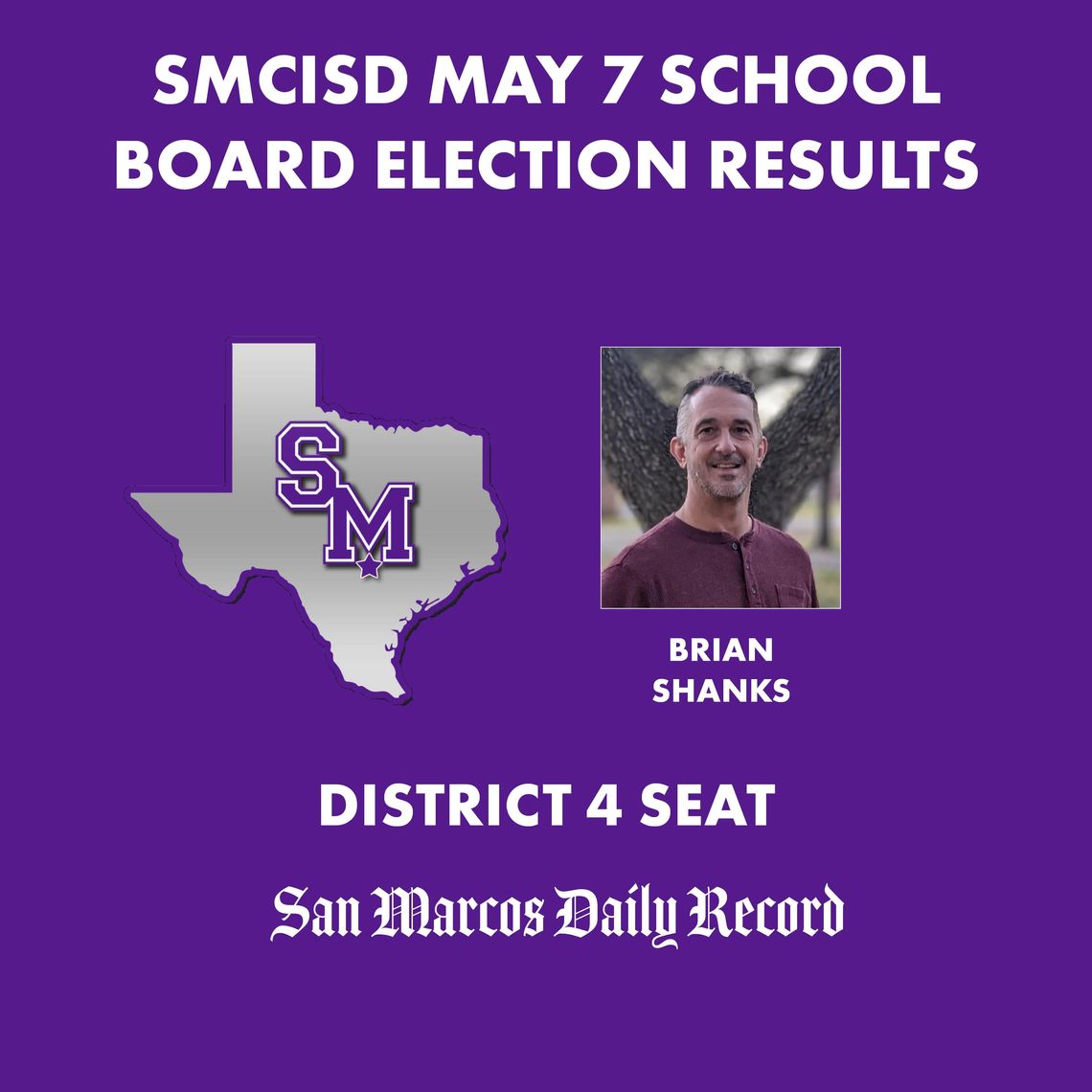 UNOFFICIAL: Shanks elected to SMCISD school board 