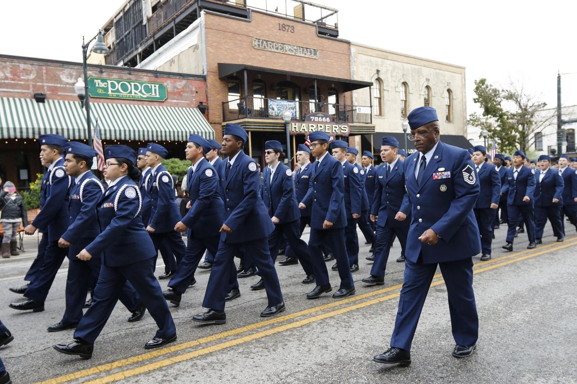 Veteran's Day activities in downtown