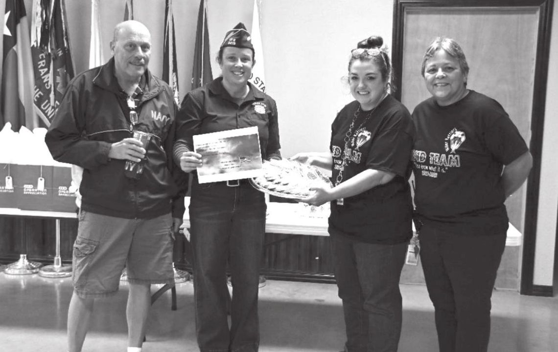 VFW Post #3413 received gifts from HEB #2 and Miller Middle School