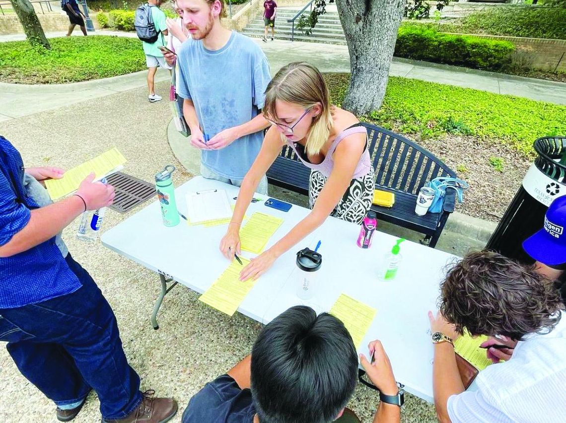 Voter registration effort aimed at TXST students ahead of marijuana proposition vote Voter registration effort aimed at TXST students ahead of marijuana proposition vote