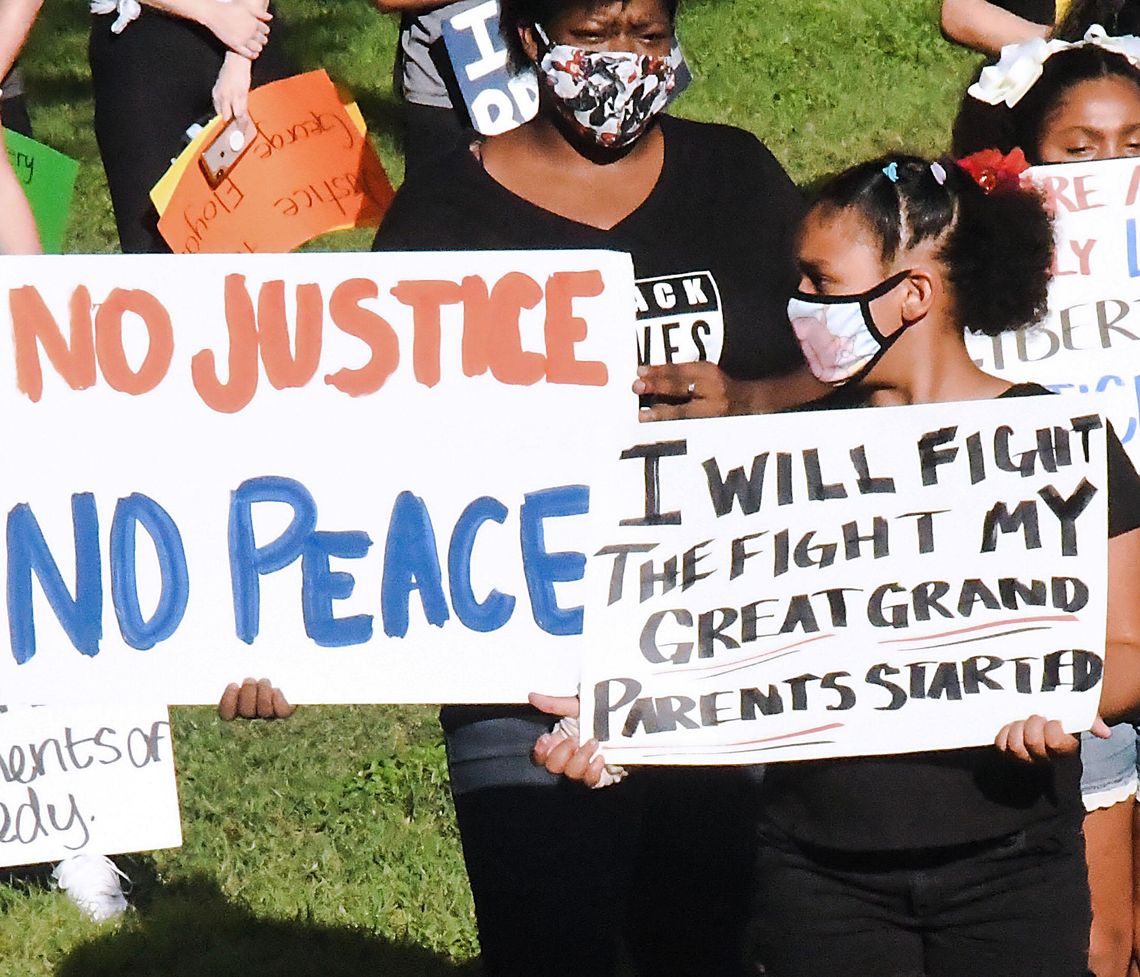 'We Aren't Silent:' San Marcos, county residents demonstrate for justice