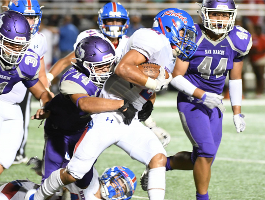 GAME NIGHT: San Marcos High School Rattlers VS Hays Rebels 8-31-18