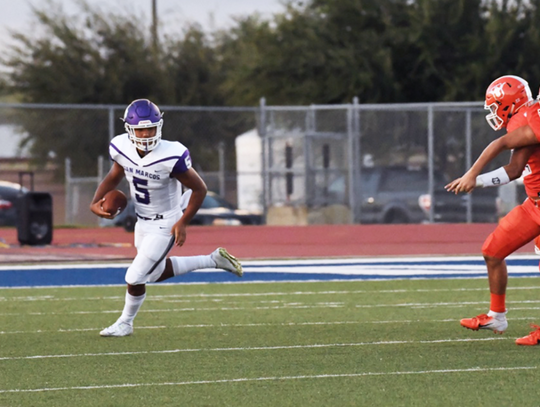 San Marcos  High School vs Laredo United Longhorns 9-13-18 - Cam Vidrine