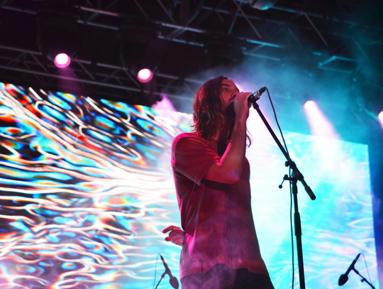 Tame Empala lead singer Kevin Parker, 2018 Float Festival in San Marcos, TX. Photo by Toy Mendez