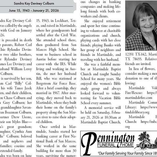 Sandra K. Deviney Colburn