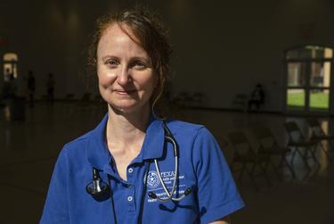 Dr. Sharon Huff is the Northeast Regional Medical Director for Texas Department of State Health Services and oversees the operations of COVID-19 vaccination sites.